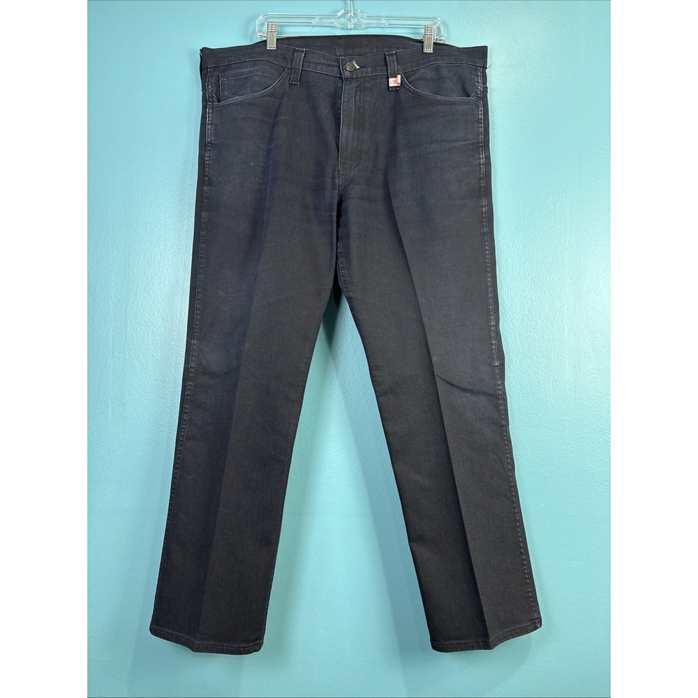 Levi's 569 Jeans Men's 38 x 32 Relaxed Leg Dark Wash Denim Black Patch Whiskers